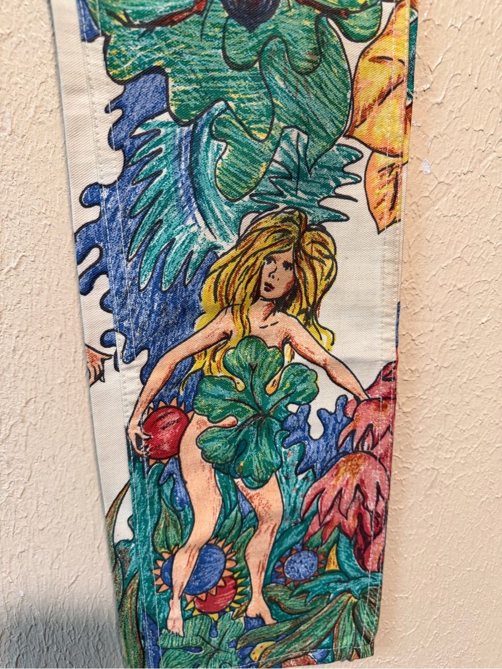 Wrangler Jeans Vintage 1960 Adam and Eve Size 9/10 Rare Find Creation Dinosaurs - Picture 4 of 13